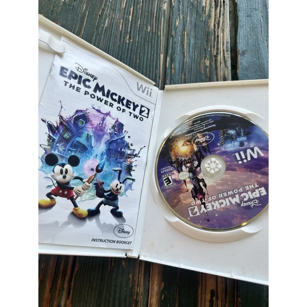 Nintendo Wii Epic Mickey 1 and 2 Lot‎ Complete